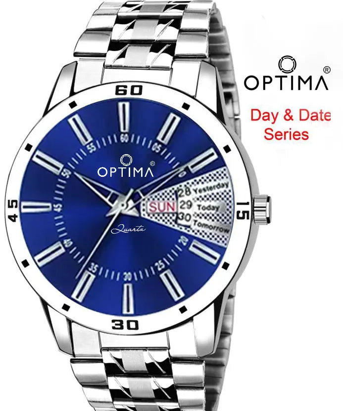 BLUE DIAL DAY & DATE FUNCTIONING Analog Watch - For Men -OMD-616 Optima