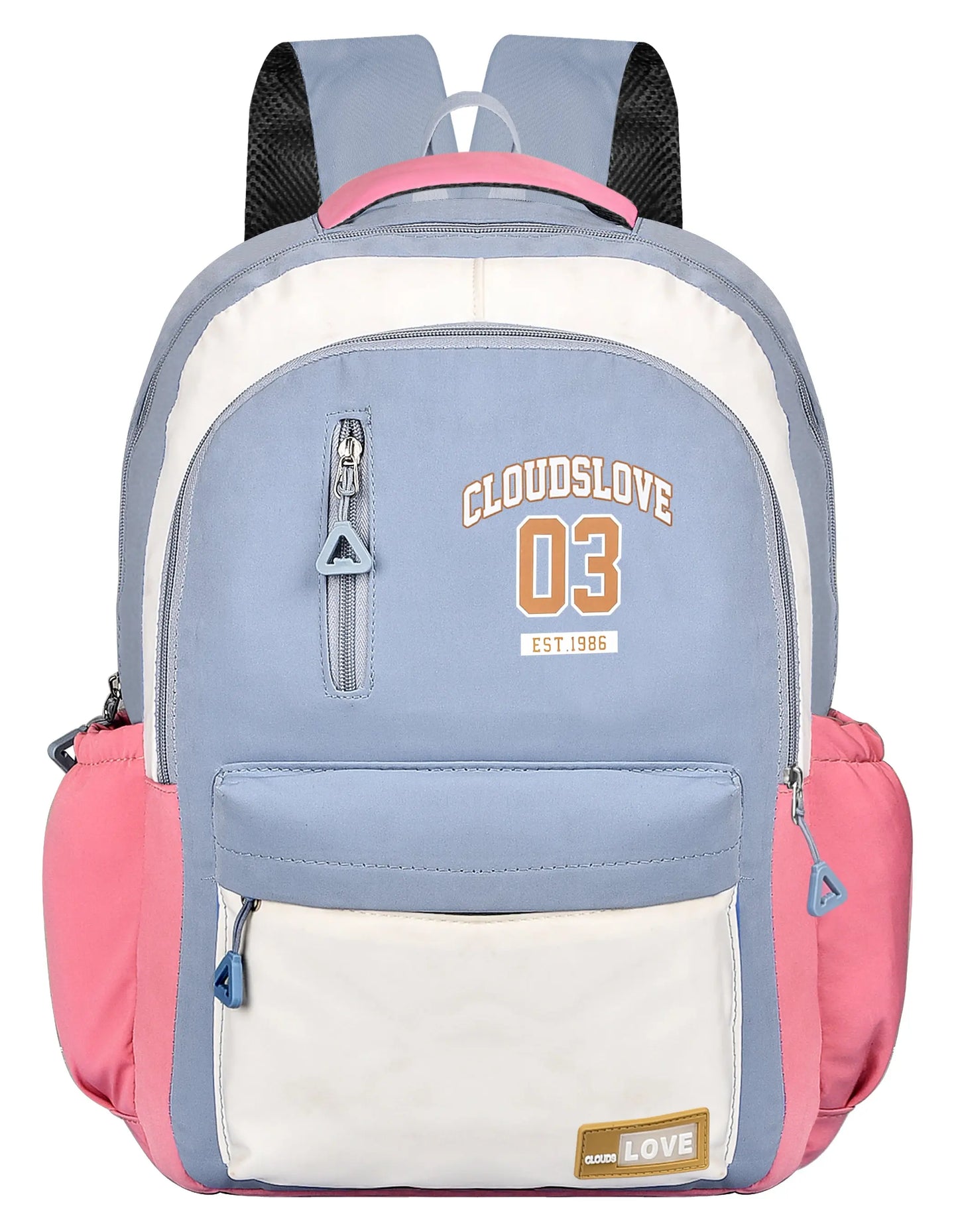 Clouds Love Right Backpack Cute, Colorful bags, Water Resistant and Lightweight(Pink/Blue) optima-bags