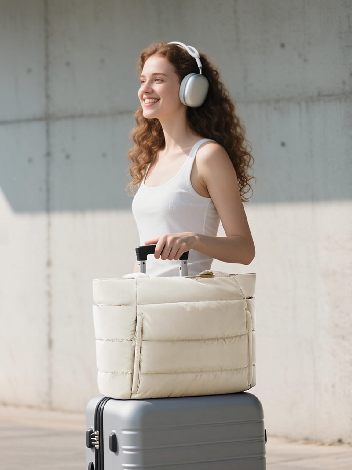 Optima Lightweight Quilted Tote Bag - Stylish Work & Travel Companion