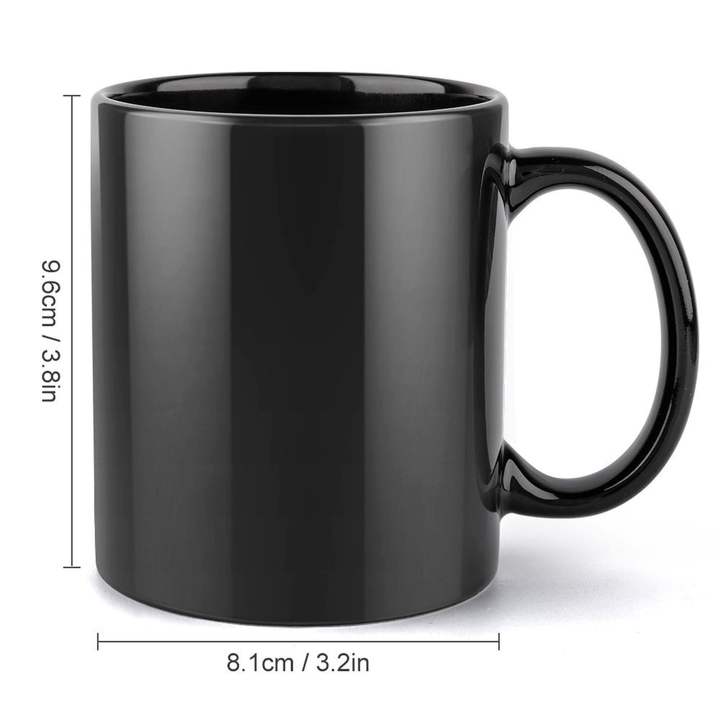 Optima Personalized Black Coffee Mug - 11 OZ Custom Photo Cup