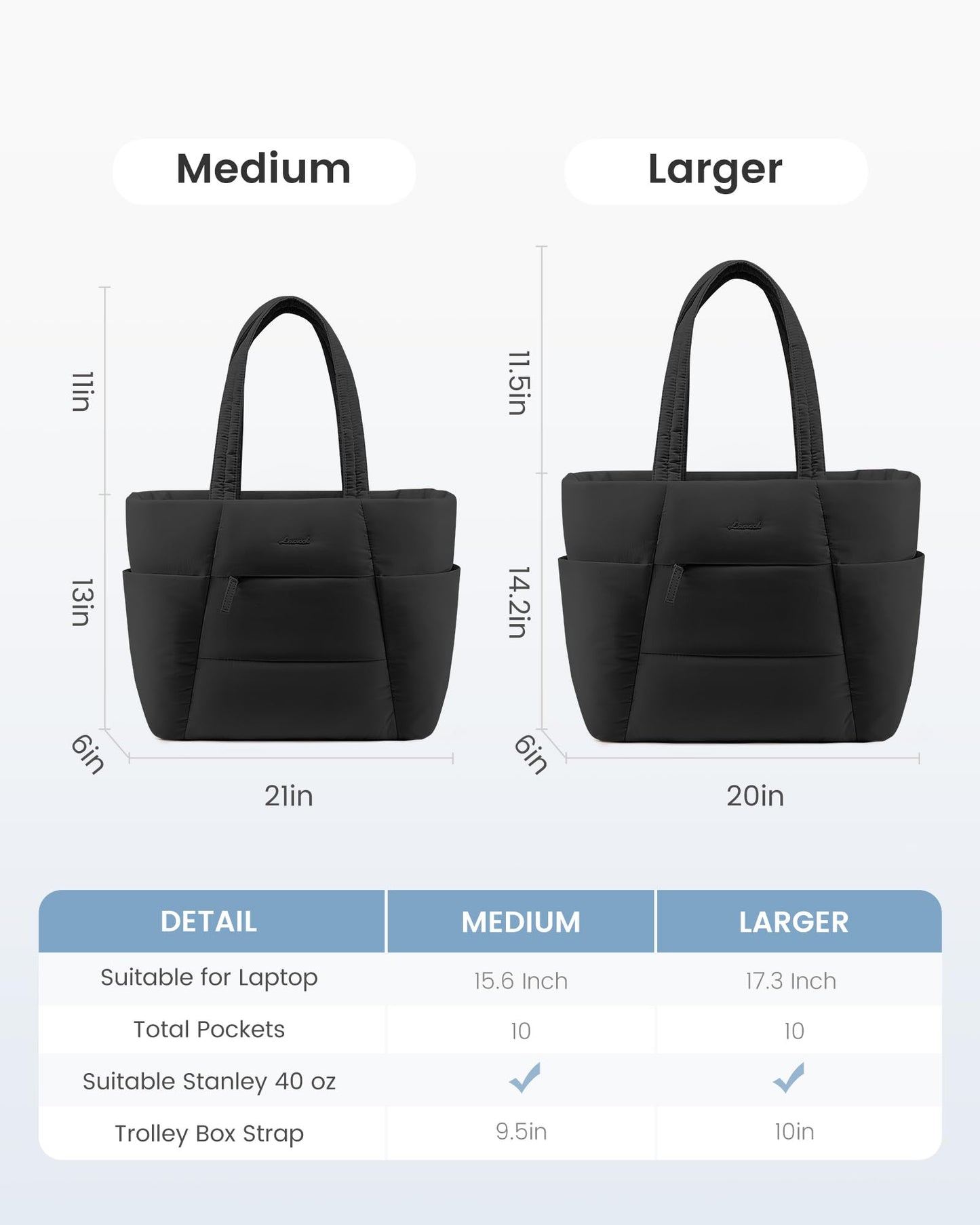 Optima Premium Women's Tote Bag - 15.6in, Stylish Black Design