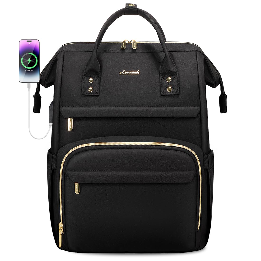Optima Women's Laptop Backpack - Stylish Travel Bag with USB Port