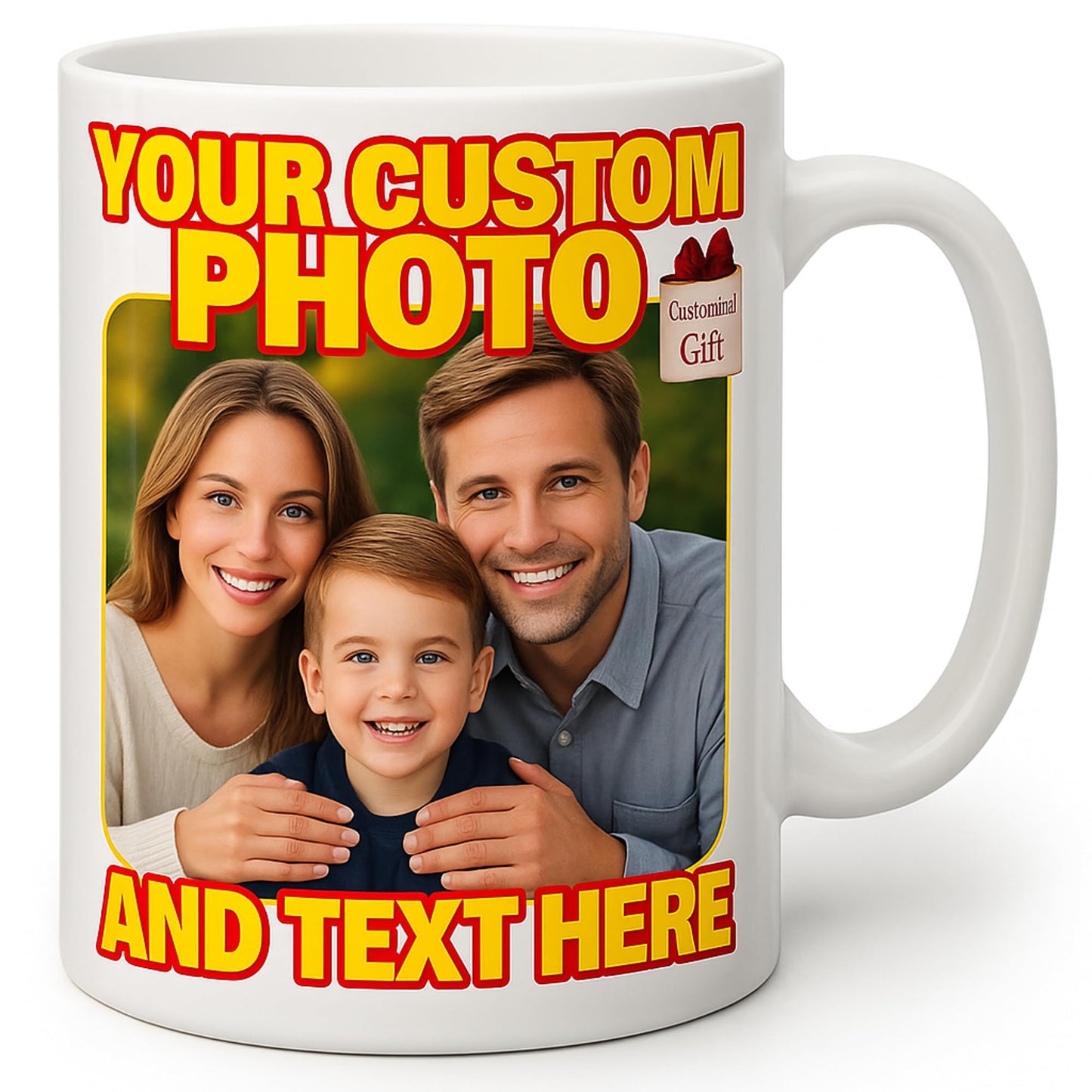 Optima Customizable 11oz Coffee Mug - Personalized Photo & Text Print