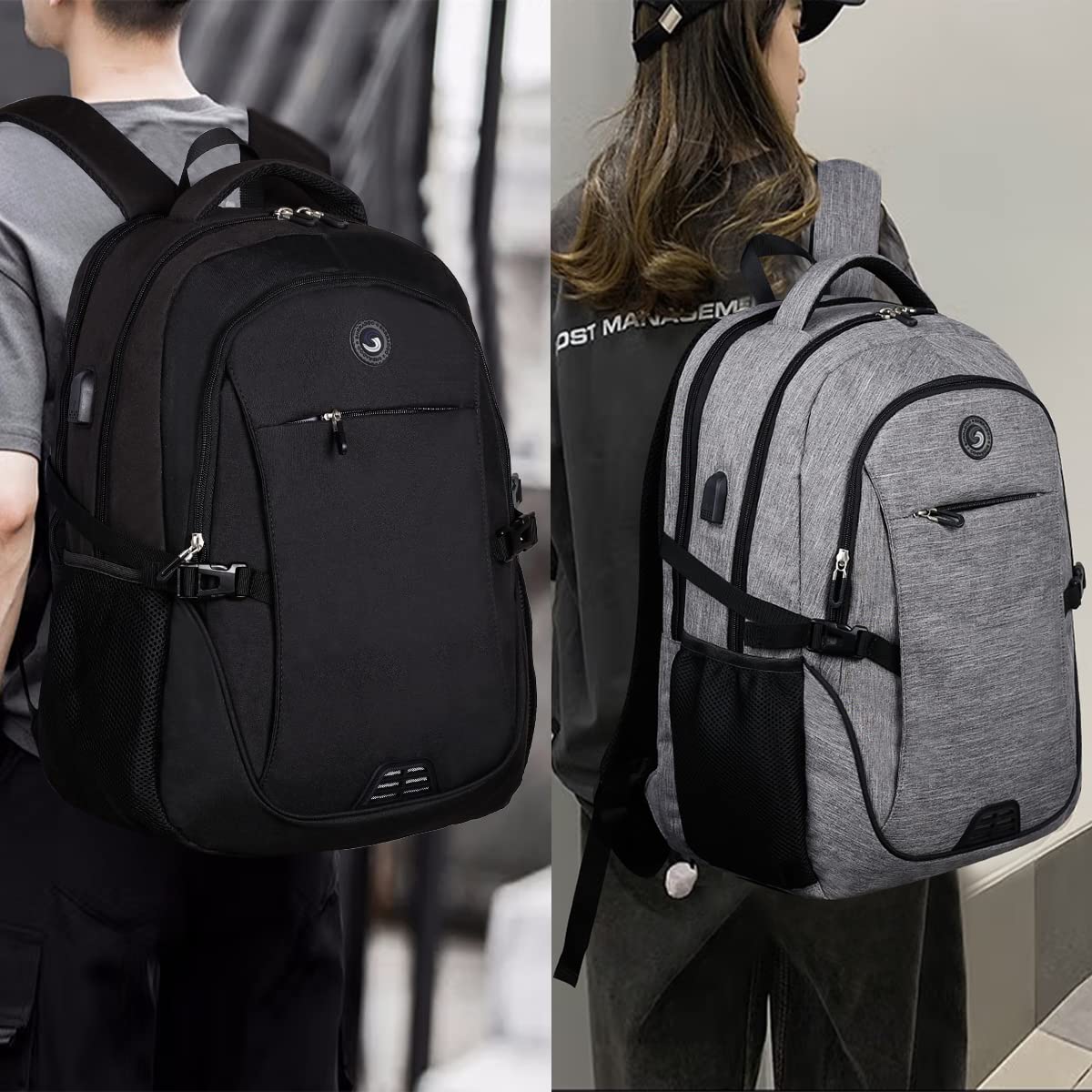 Optima Anti-Theft Travel Laptop Backpack with USB Charging Port