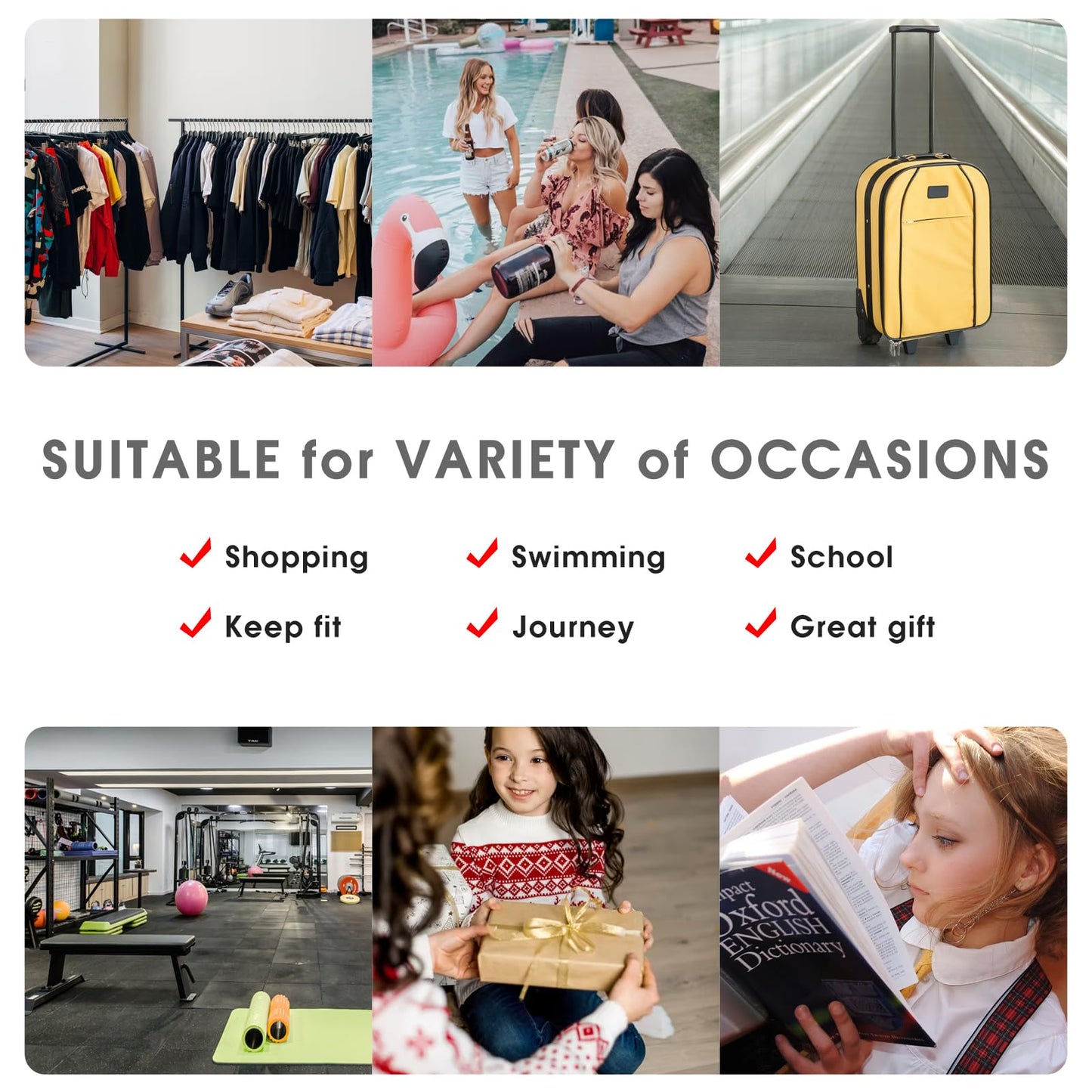 Optima Water-Resistant Drawstring Backpack with Mesh Pockets