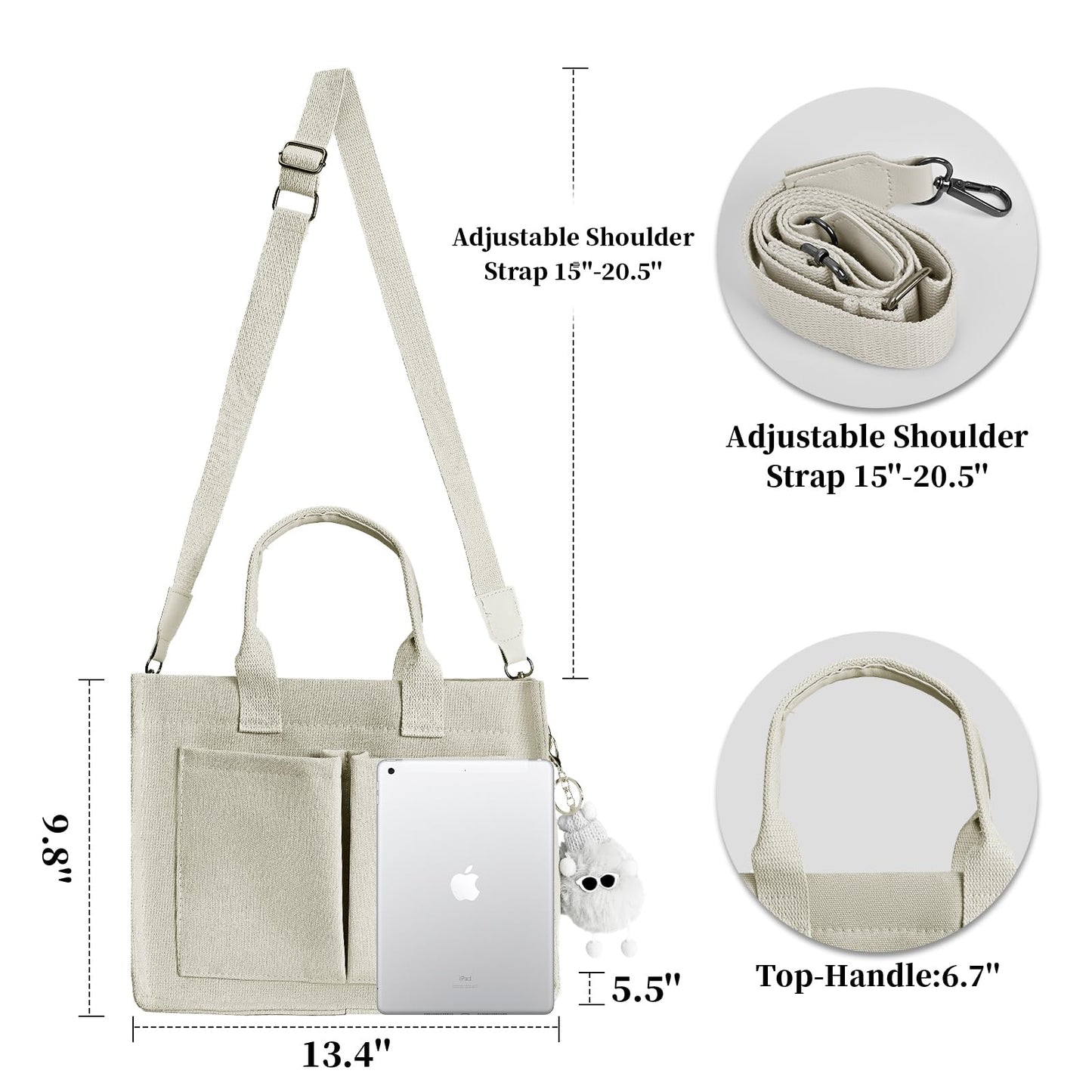 Optima Premium Canvas Tote Bag - Versatile Everyday Shoulder Bag