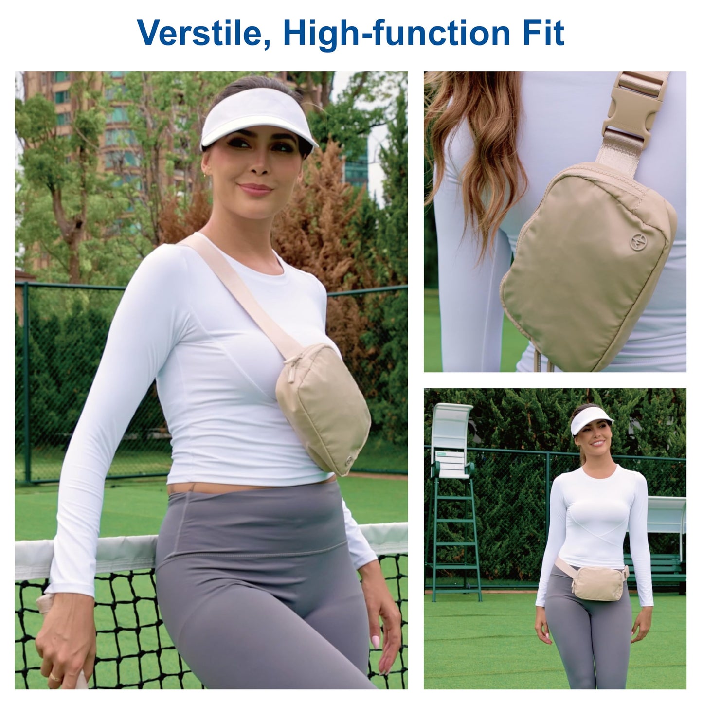 Optima Premium Nylon Fanny Pack - Water Repellent, Adjustable Strap