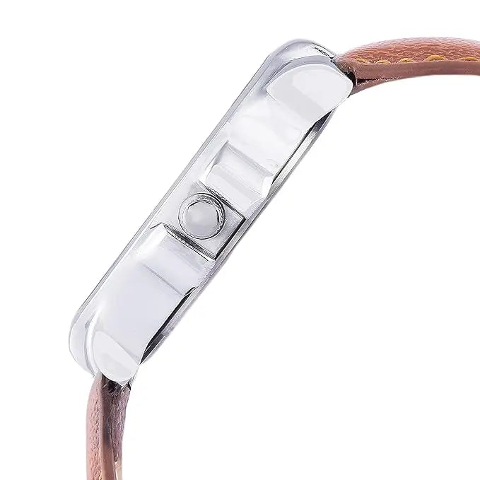 OPTIMA Watch Men's Fashion Water Resistant Sports Slim Analogue Quartz Stainless Steel Leather Watches Mens Bracelet (Brown) optima-bags