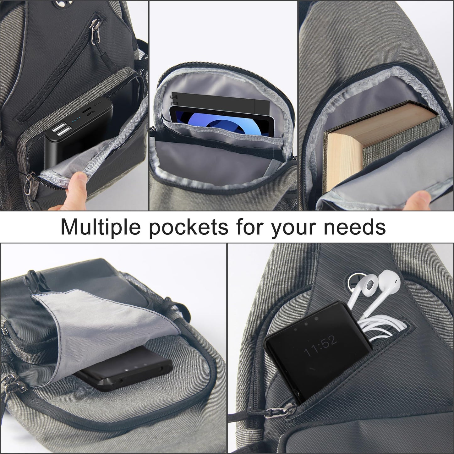 Optima Versatile Crossbody Sling Backpack - Travel & Hiking Ready