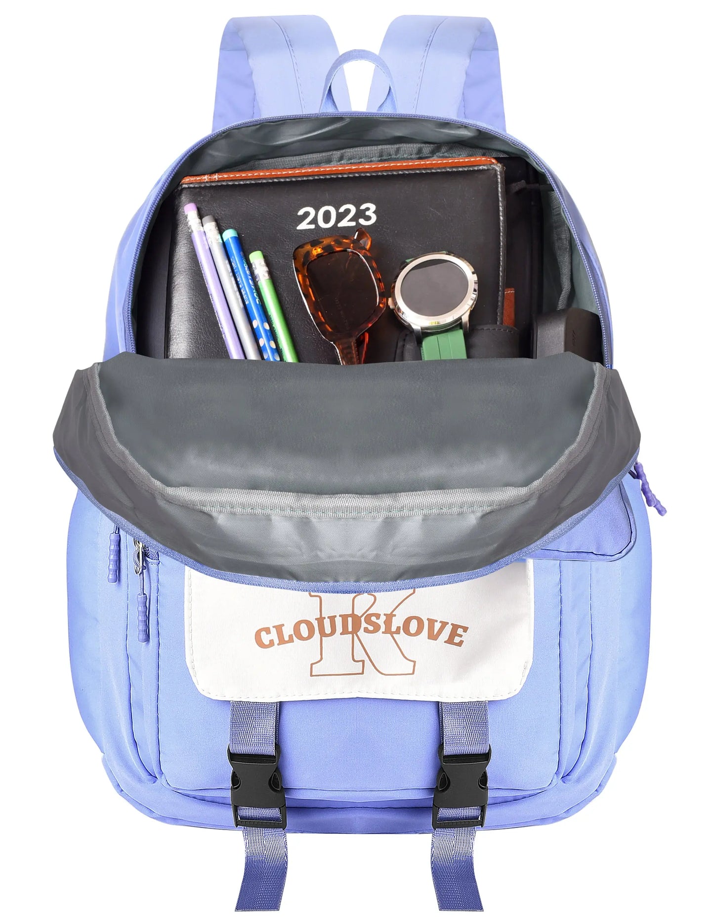 clouds love School Backpacks for Teen Girls - Laptop Backpacks 15.6 Inch College Cute Bookbag Anti Theft Women Casual Daypack(Purple) optima-bags