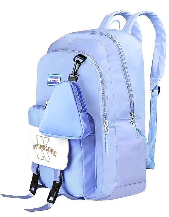 Clouds love School Backpacks for Teen Girls - Laptop Backpacks 15.6 Inch College Cute Bookbag Anti Theft Women Casual Daypack(Purple)Combo Optima