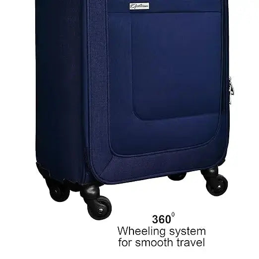 OPTIMA Prion Softside Expandable Roller Luggage (24 inch Colour -Blue) optima-bags