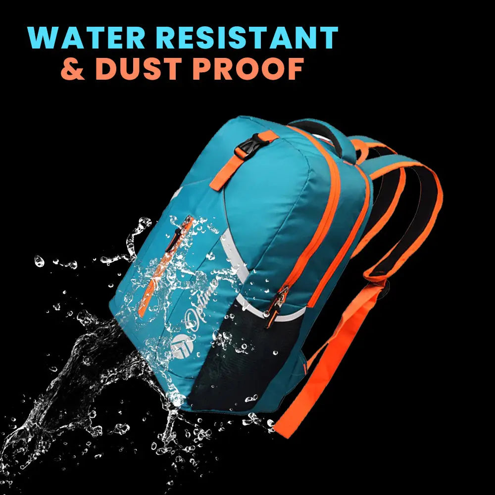 Optima Casual Backpack 28L, 2 Main Compartments, Bottle Pocket, Front Pocket, Padded Shoulder Strap(Orange) Optima