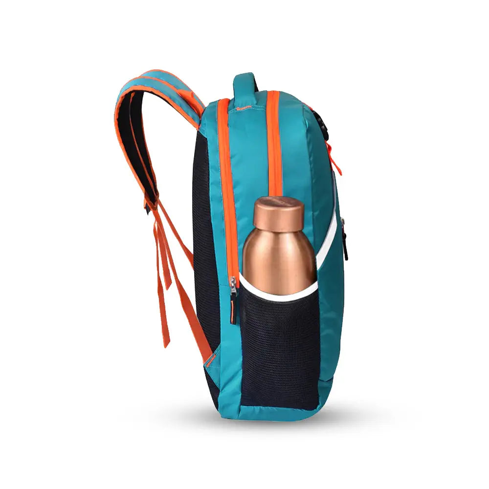 Optima Casual Backpack 28L, 2 Main Compartments, Bottle Pocket, Front Pocket, Padded Shoulder Strap(Orange) Optima