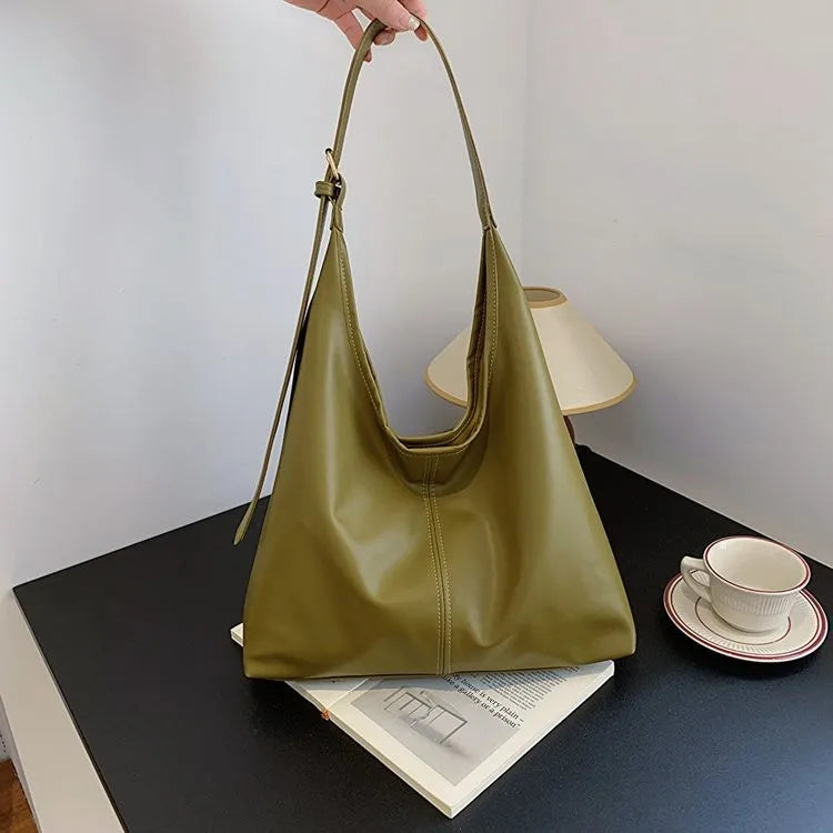 HOMEFISH New women's commuter tote bag, vintage style large-capacity hand-held shoulder bag