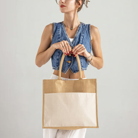 Large Easy-Print Jute Bag - TJ289 Optima