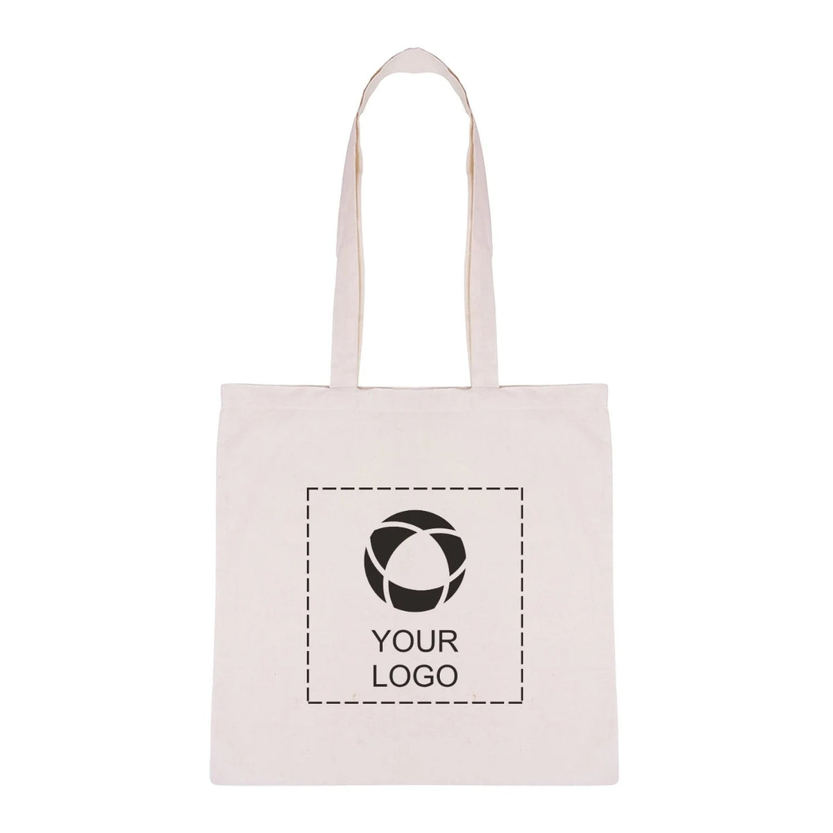 Lightweight 4 oz Cotton Canvas Tote Bag with Drop Handles, 15 in Wide