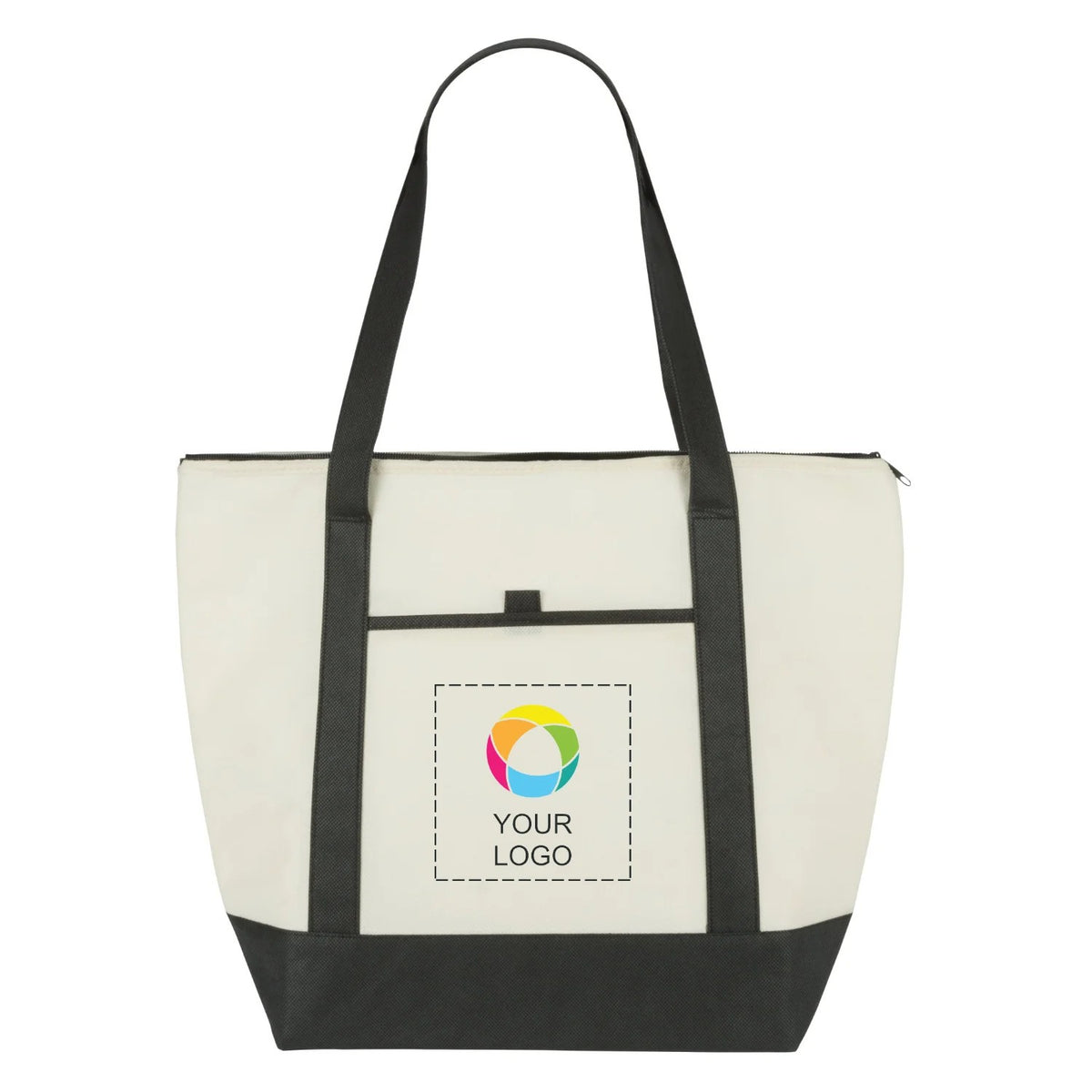 Insulated Non-Woven Cooler Tote, Holds 24 Cans, 13.5 x 17.5 in