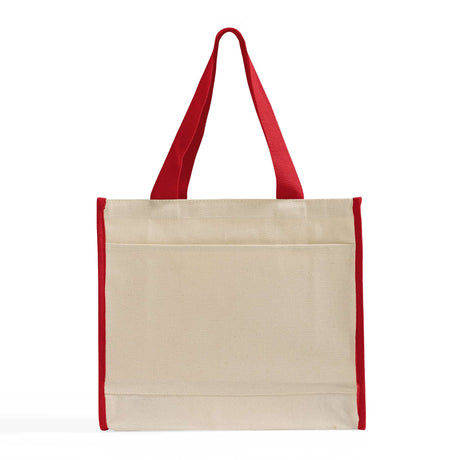 Heavy Canvas Tote Bag with Colored Trim Optima