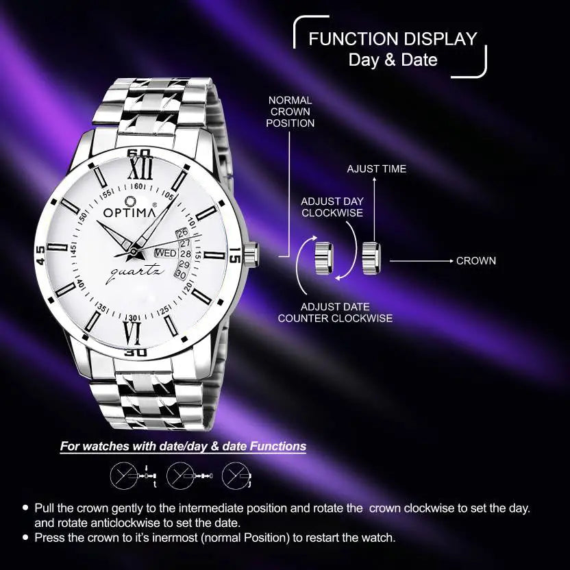 TRENDING DAY & DATE FUNCTIONING Analog Watch - For Men OMD-615 Optima