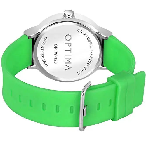 Analogue Quartz Watches Optima Watch Men's Water Resistant Analogue Quartz Watches Mens(Green)