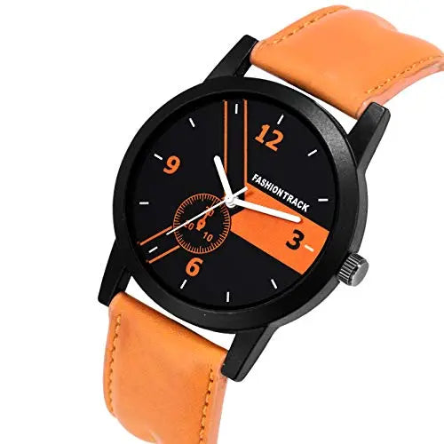 Fashion Track Analogue Black Dial Men's Watch optima-bags