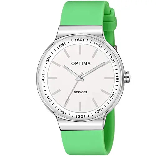 Analogue Quartz Watches Optima Watch Men's Water Resistant Analogue Quartz Watches Mens(Green)
