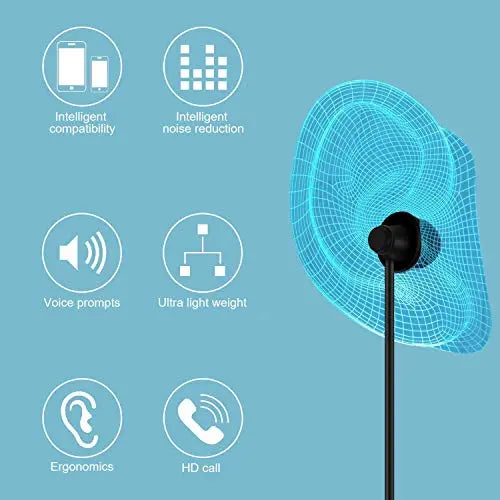 OPTIMA Wired Earbuds in Ear Headphones with Microphone, Earphones with Mic and Volume Control, Memory Foam, Reinforced Cable, Bass Compatible with iPhone, Android, optima-bags