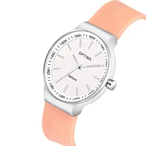 Analogue Quartz Watches Optima Watch Men's Water Resistant Analogue Quartz Watches(Orange)