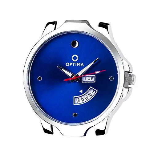 Optima Watch Men's Fashion Water Resistant Sports Slim Analogue Quartz Stainless Steel Leather Watches Mens Bracelet (Blue) optima-bags