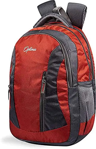 OPTIMA Unisex Polyester School Bags Waterproof Hiking Backpack Cool Sports Backpack Laptop Rucksack School Backpack (Blue) (Green) optima-bags