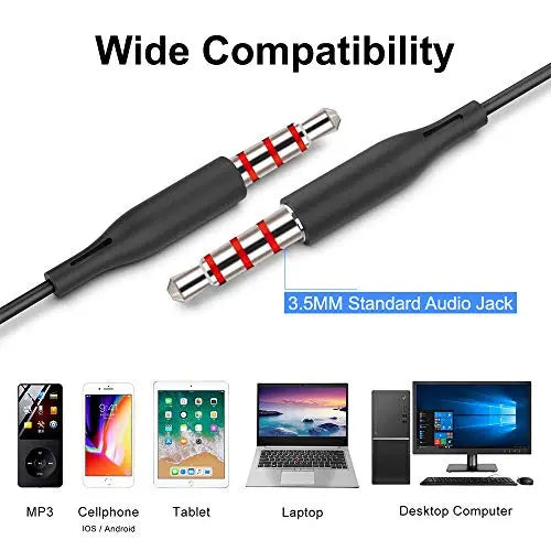 kirababy Wired In Ear Earphone with Mic (Black, White, Red) Earphone with Mic