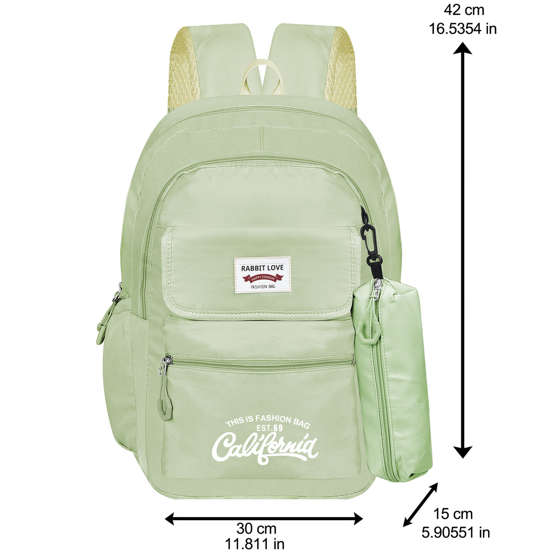 "Diwali Delight: Gorgeous Green Teen Girls Laptop Backpack – Stylish & Functional"