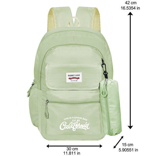 "Diwali Delight: Gorgeous Green Teen Girls Laptop Backpack – Stylish & Functional"