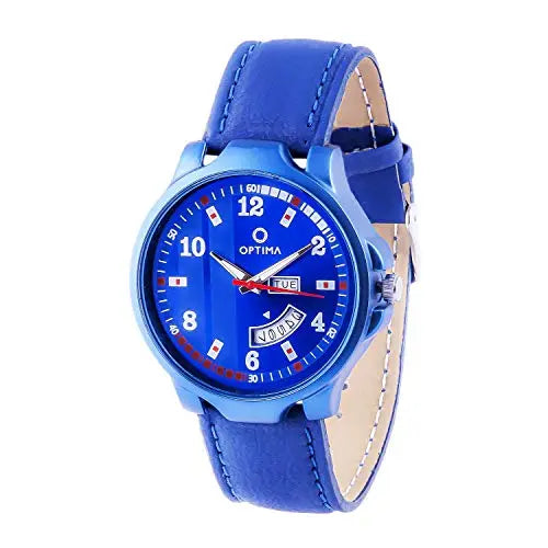 "Unlock Timeless Style: Hinduism-Inspired OPTIMA Analog Men's Watch in Blue"