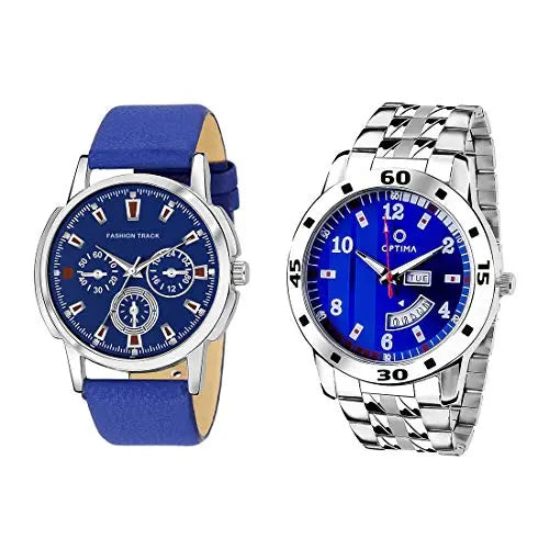 Latehar-Trend-Alert-OPTIMA-Formal-Casual-Analog-Watch-in-Blue-Silver-Fashionable-Functional-Timepiece Optima Inc