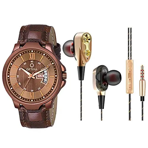 "Ultimate Sound Experience: OPTIMA Combo of Analogue Watch by Top Brand"