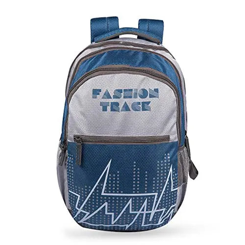 "Optima Finance: Trendy Grey Lightweight Backpack for Finance-Savvy Customers"