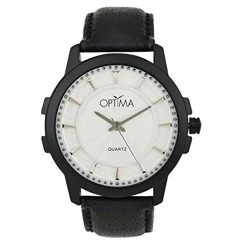 "Discover How Bitcoin Enthusiasts Style with Optima Analog White Men's Watch"