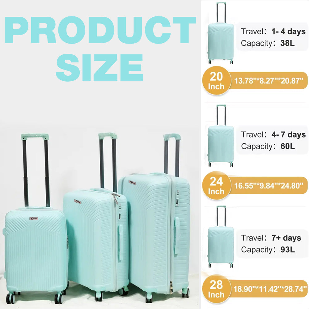 "Travel in Style with OPTIMA Cabin Luggage | T.Blue Polycarbonate 8 Wheel Spinner"