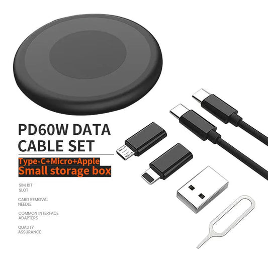"Ultimate Multi-Functional Charging Cable Set in Leading Brand's Kraft Paper Bag"