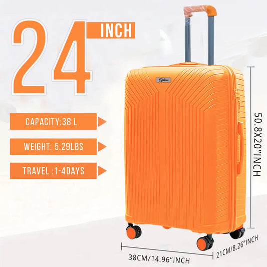 "Top Luggage Supplier Unveils Premium 24-inch Polycarbonate Hard-shell Spinner Suitcase"