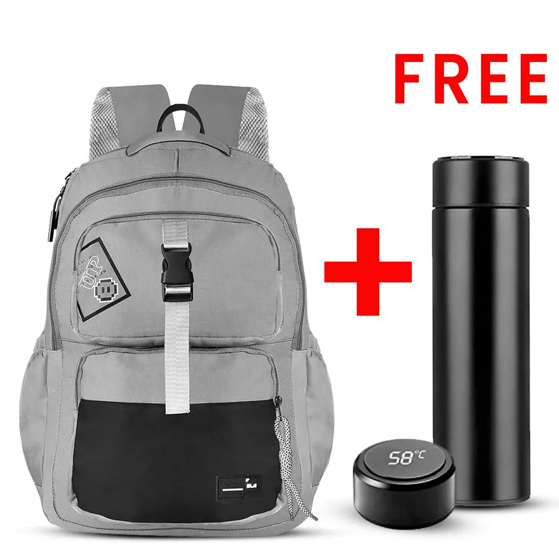 LaLiga-Approved-Stylish-Secure-15.6-Inch-College-Laptop-Backpack-Grey Optima Inc