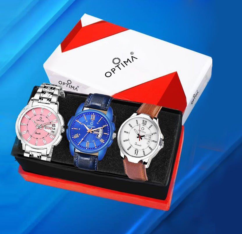 "Ultimate Combo of 3 Watches for Boys Analog - Churchill Brothers FC Goa Edition"