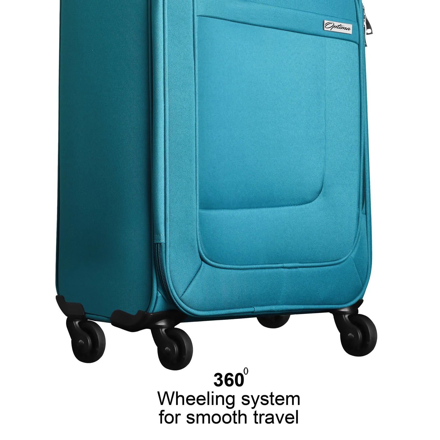 OPTIMA Cabin Suitcase (18.3 inch) - Anti Theft Trolley Bag, Small Size (20 Inches) Teal Suitcase with Number Locks optima-bags