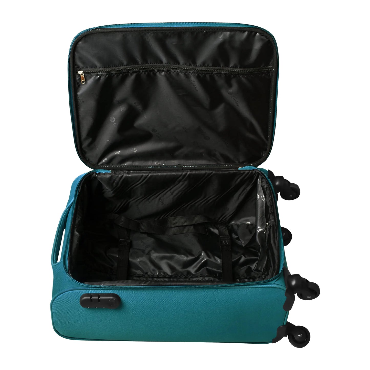 OPTIMA Cabin Suitcase (18.3 inch) - Anti Theft Trolley Bag, Small Size (20 Inches) Teal Suitcase with Number Locks optima-bags