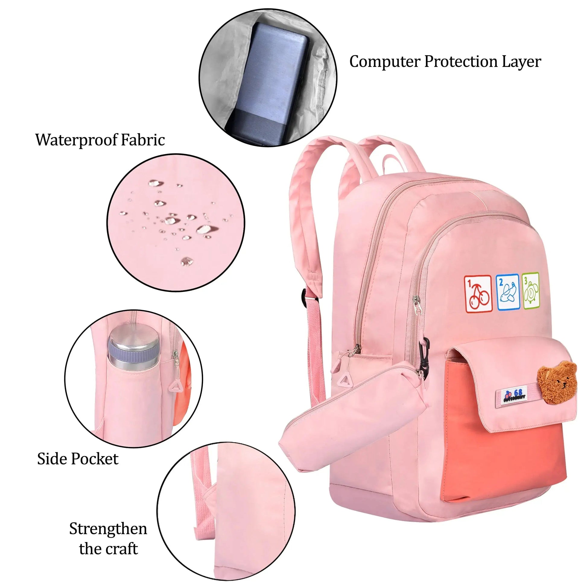 clouds love Backpacks Inch College Cute Bookbag Anti Theft