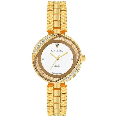 OPTIMA Elite Series Regalia Collection Analog Watch - for Women (GOLDEN)(OEM-127) Optima