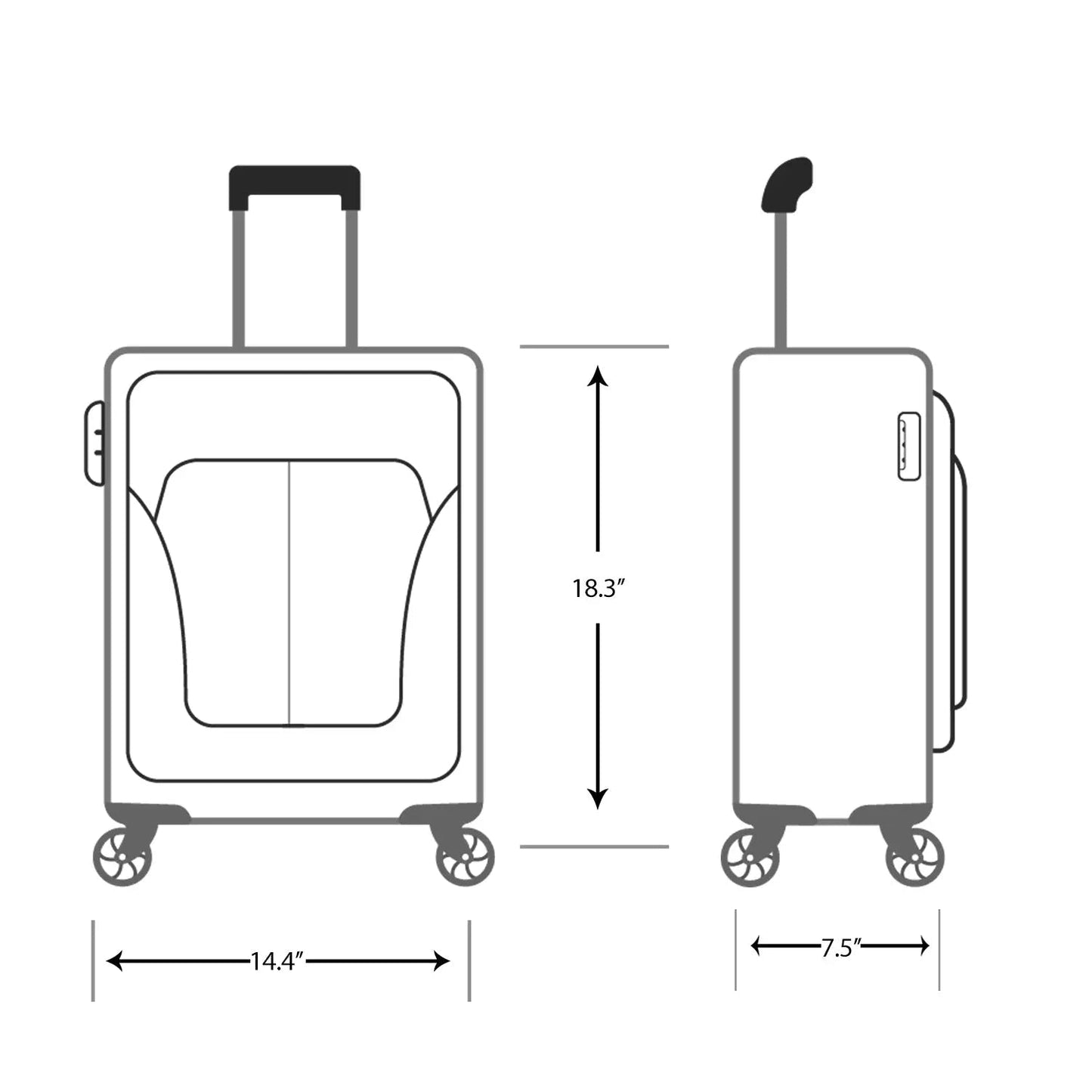 OPTIMA Pasha Softside Expandable Roller Luggage, Black, Carry-On 21-Inch… optima-bags