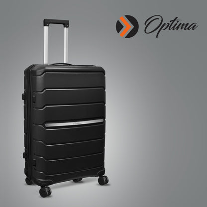 Optima Zenith Hardside Expandable with Double Spinner Wheels, Carry-On 28-Inch, Black